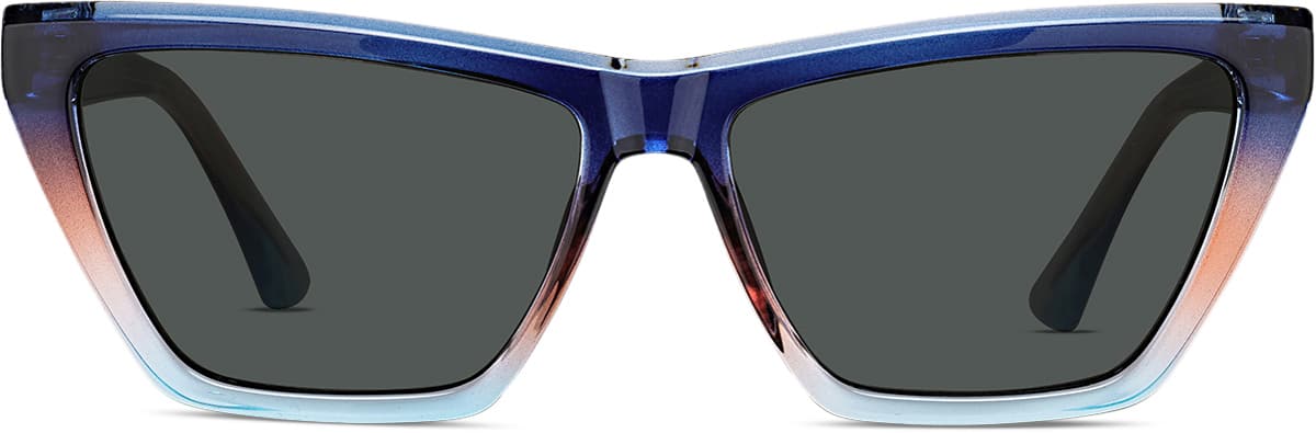 Front view of Cat-Eye Sunglasses T01571612 in Blue