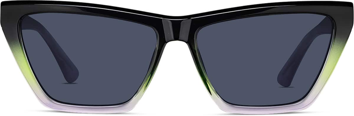 Front view of Cat-Eye Sunglasses T01572112 in Black