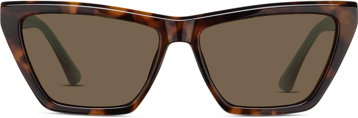 Front view of Cat-Eye Sunglasses T01572515 in Tortoiseshell