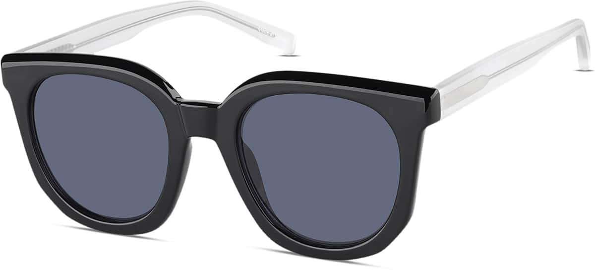 Angle view of Square Sunglasses T01582112 in Black