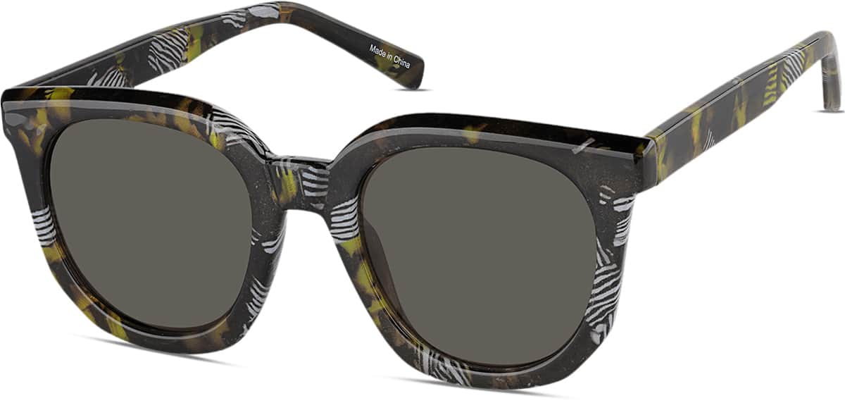 Angle view of Square Sunglasses T01583915 in Pattern