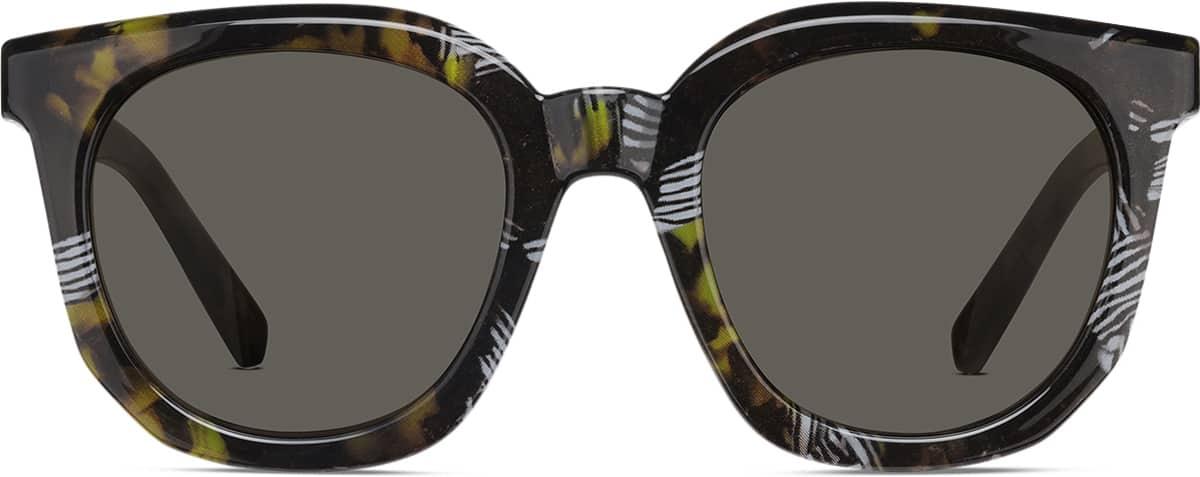 Front view of Square Sunglasses T01583915 in Pattern