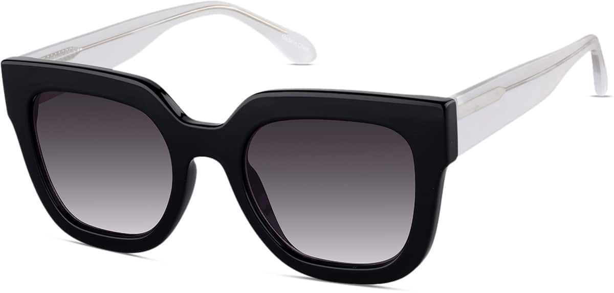 Angle view of Square Sunglasses T01592117 in Black