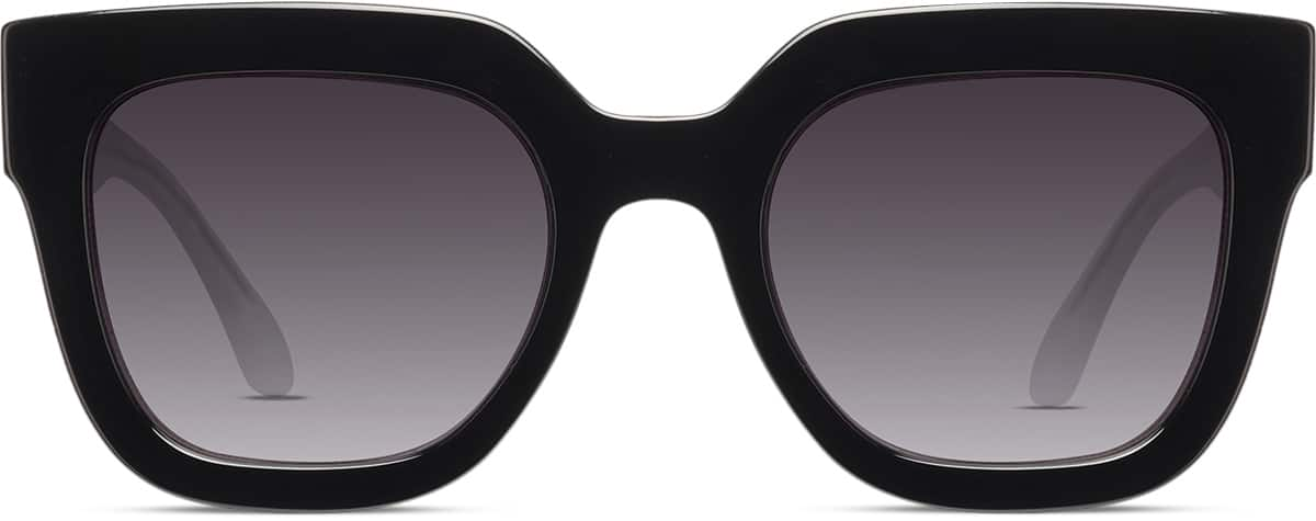 Front view of Square Sunglasses T01592117 in Black