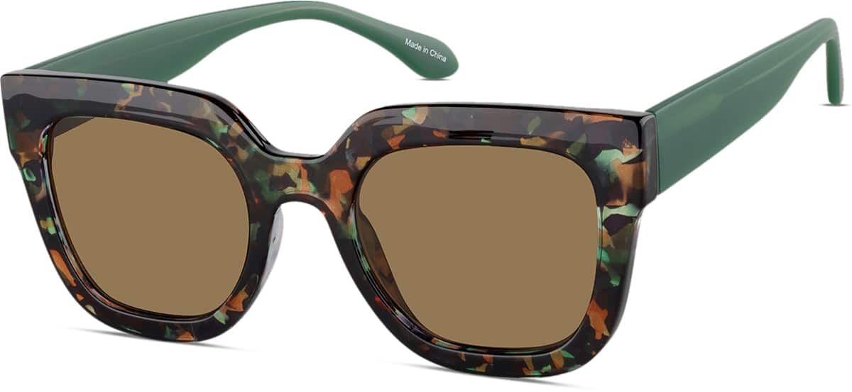 Angle view of Square Sunglasses T01592424 in Pattern