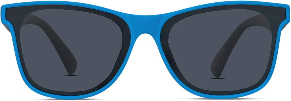 Front view of Kids' Square Sunglasses T01601612 in Blue