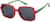 Angle view of Kids' Square Sunglasses T01611812 in Red thumbnail