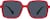 Front view of Kids' Square Sunglasses T01611812 in Red thumbnail