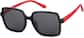 Angle view of Kids' Square Sunglasses T01612112 in Black thumbnail