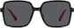 Front view of Kids' Square Sunglasses T01612112 in Black thumbnail