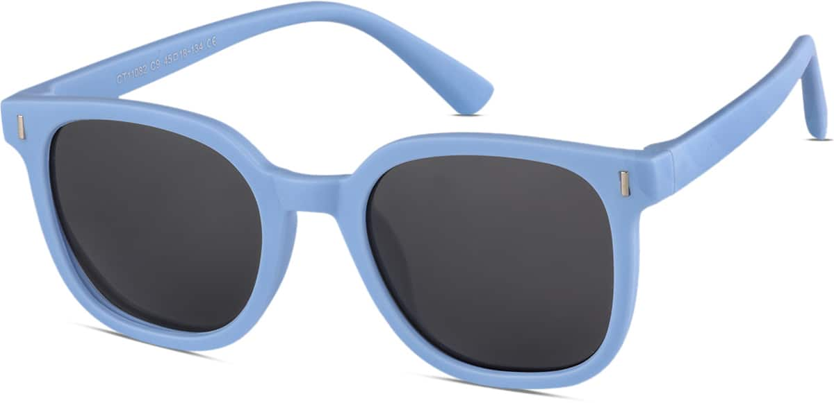 Angle view of Kids' Square Sunglasses T01621612 in Blue