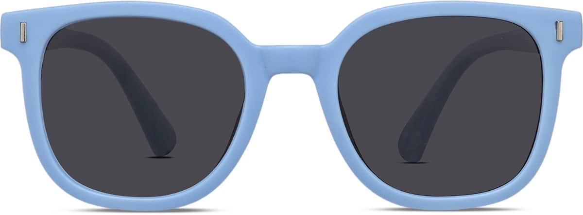 Front view of Kids' Square Sunglasses T01621612 in Blue