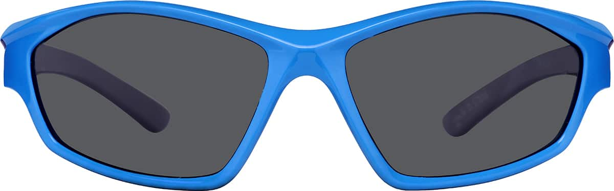 Front view of Kids' Rectangle Sunglasses T01641612 in Blue