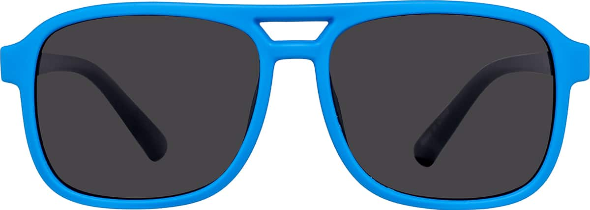 Front view of Kids' Aviator Sunglasses T01661612 in Blue