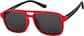 Angle view of Kids' Aviator Sunglasses T01661812 in Red thumbnail