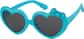 Angle view of Kids' Heart Sunglasses T01681612 in Blue thumbnail