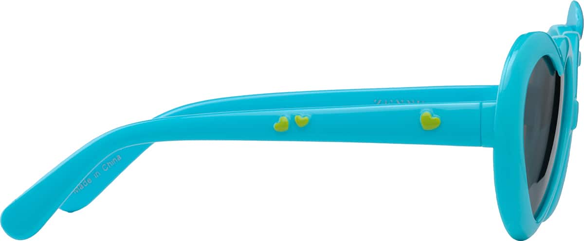 Side view of Kids' Heart Sunglasses T01681612 in Blue