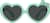 Front view of Kids' Heart Sunglasses T01682412 in Green thumbnail