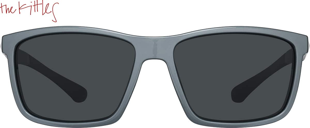 Front view of Rectangle Sunglasses T01731212 in Gray