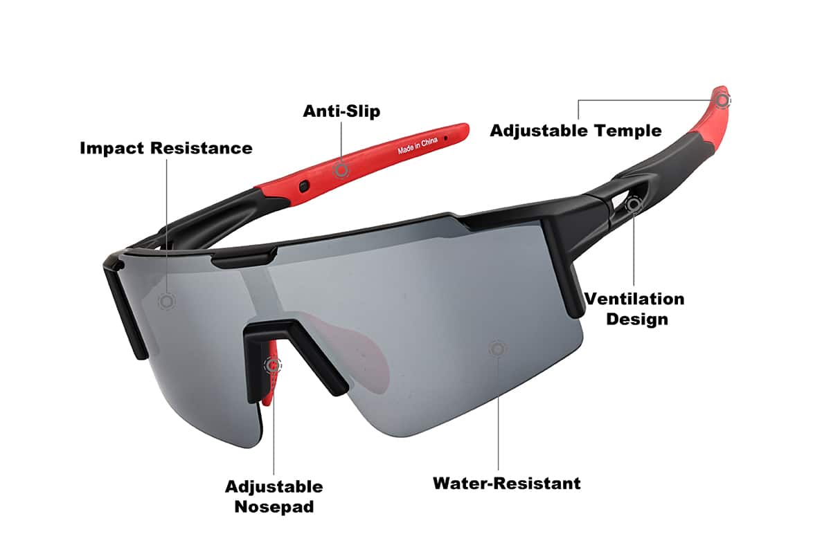 Image of Wrap-Around Shield Sunglasses