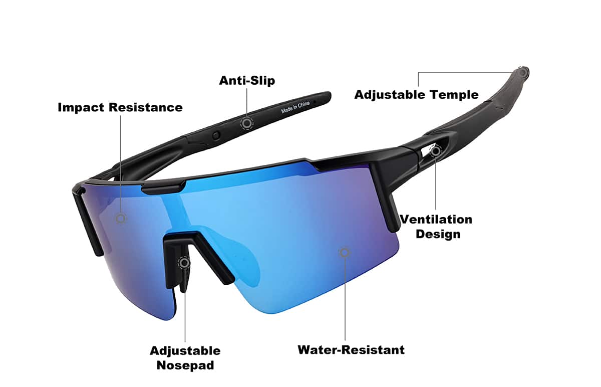 Image of Wrap-Around Shield Sunglasses
