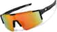 Angle view of Wrap-Around Shield Sunglasses T01762118 in Black with Gold Mirror thumbnail