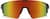 Front view of Wrap-Around Shield Sunglasses T01762118 in Black with Gold Mirror thumbnail