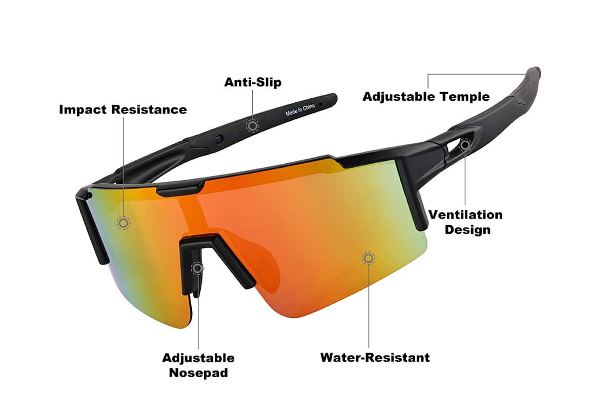 Image of Wrap-Around Shield Sunglasses