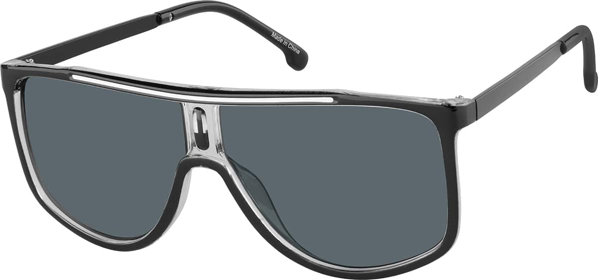 Angle view of Aviator Sunglasses T01792112 in Black