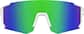 Front view of Wrap-Around Polarized Sport Sunglasses T01813024 in White thumbnail