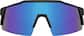 Front view of Wrap-Around Polarized Sports Sunglasses T01832116 in Black thumbnail