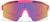 Front view of Wrap-Around Shield Sunglasses T01851917 in Pink with Purple Mirror thumbnail