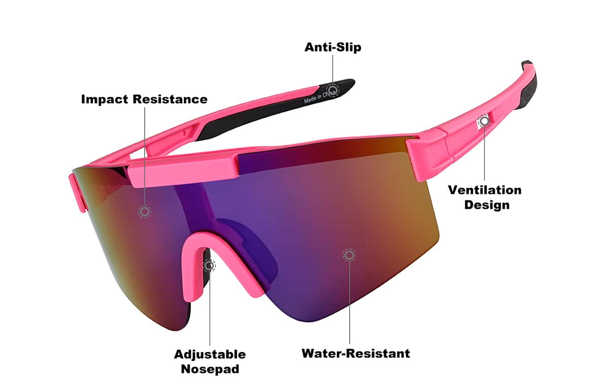 Image of Wrap-Around Shield Sunglasses