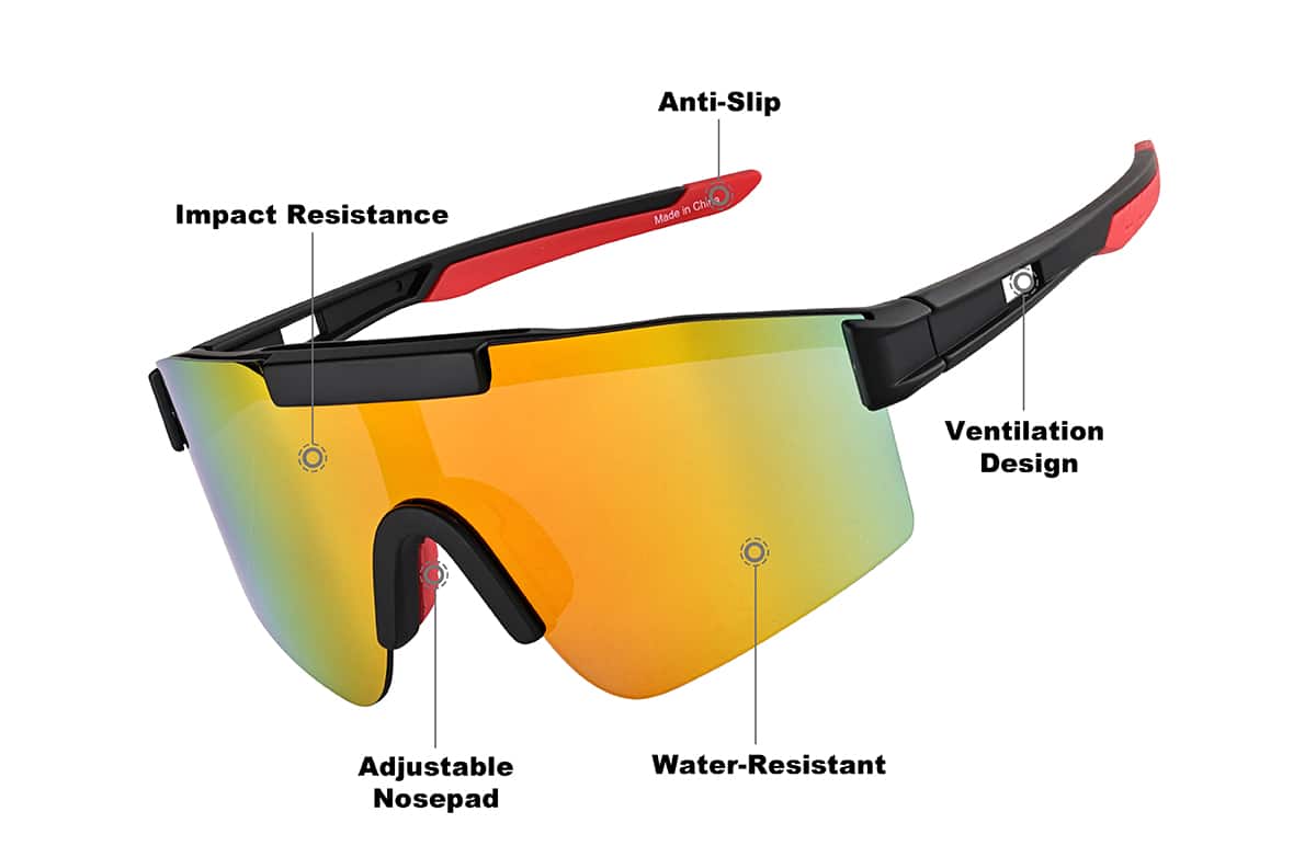 Image of Wrap-Around Shield Sunglasses