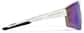 Side view of Wrap-Around Shield Sunglasses T01853016 in White with Blue Mirror thumbnail