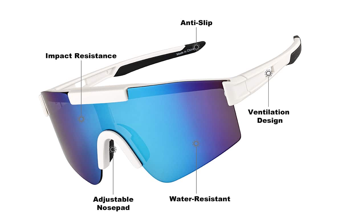 Image of Wrap-Around Shield Sunglasses