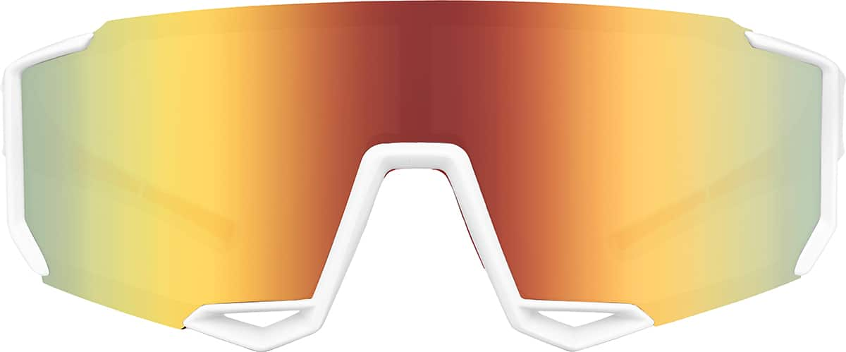 Front view of Aviator Polarized Sunglasses T01873018 in White