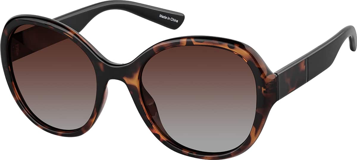 Angle view of Round Sunglasses T01902515 in Tortoiseshell