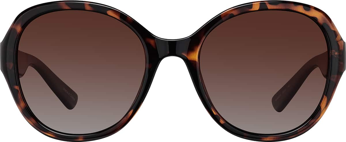 Front view of Round Sunglasses T01902515 in Tortoiseshell