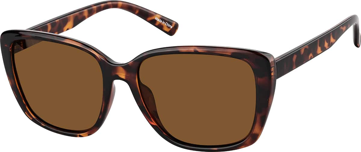 Angle view of Rectangle Sunglasses T01912515 in Tortoiseshell