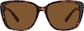 Front view of Square Sunglasses T01912515 in Tortoiseshell thumbnail