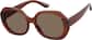 Angle view of Geometric Sunglasses T01921515 in Brown thumbnail