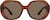 Front view of Round Sunglasses T01921515 in Brown thumbnail