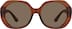 Round Sunglasses T01921515 in Brown