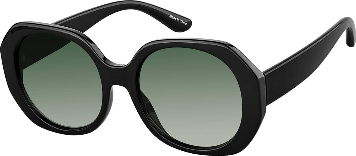 Angle view of Round Sunglasses T01922112 in Black