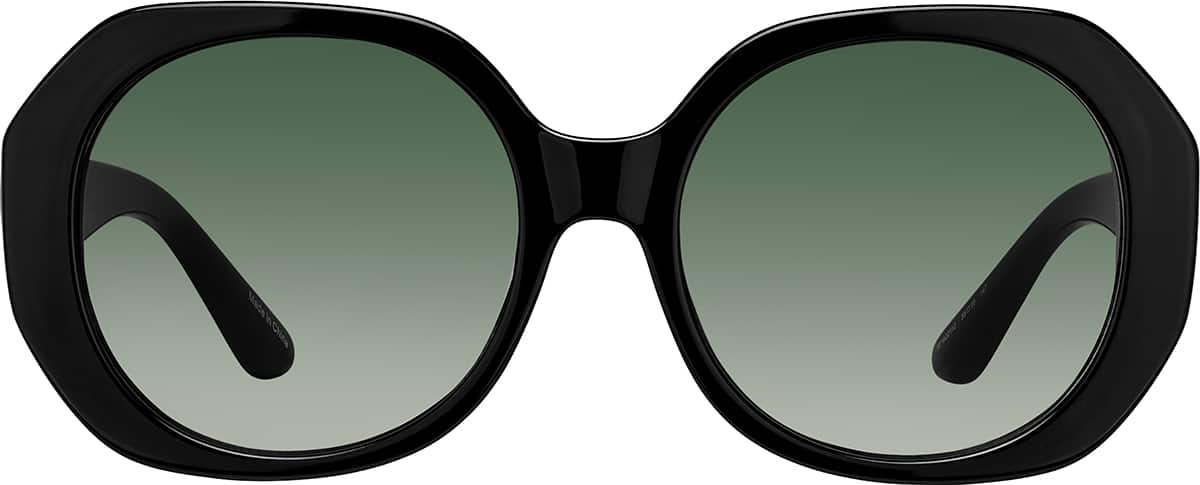 Front view of Round Sunglasses T01922112 in Black