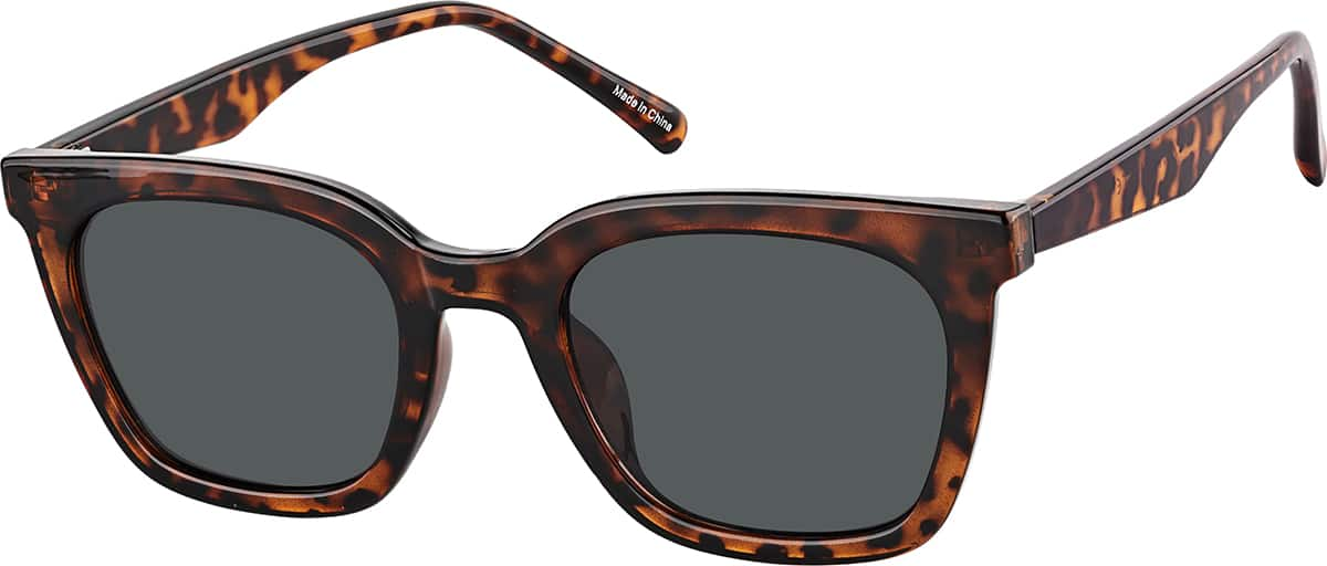 Angle view of Rectangle Sunglasses T01932512 in Tortoiseshell