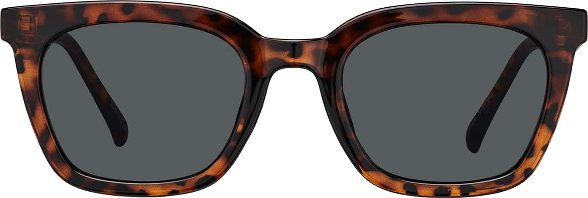 Front view of Rectangle Sunglasses T01932512 in Tortoiseshell