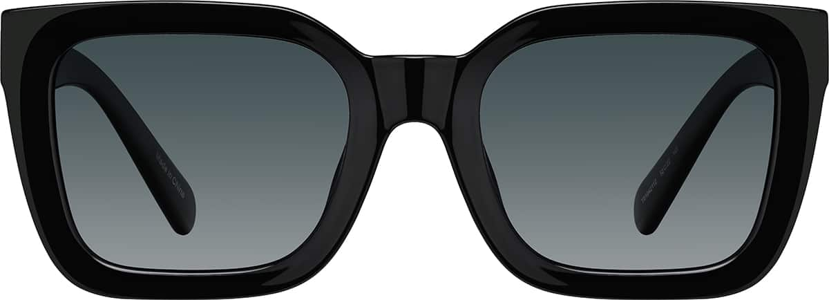 Front view of Rectangle Sunglasses T01942112 in Black