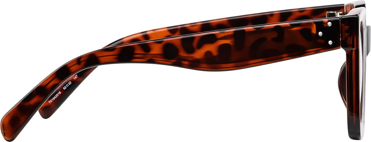 Side view of Rectangle Sunglasses T01942516 in Tortoiseshell